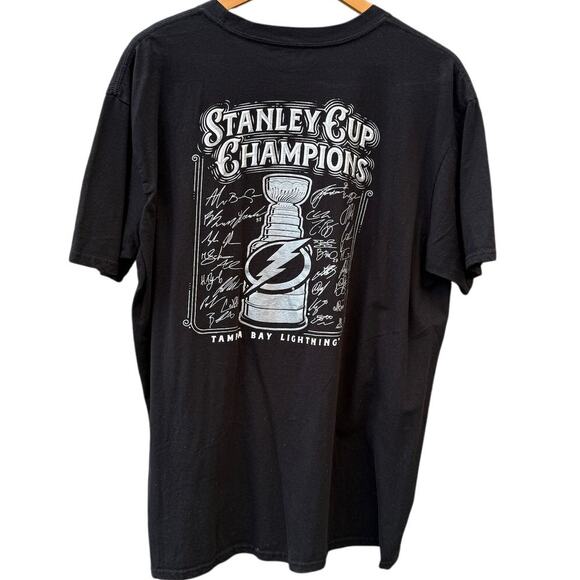 Tampa Bay Lightning Stanley Cup Champions 2020 Autograph shirt Size XL - Picture 2 of 5